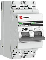 Выключатель автоматический EKF PROxima ВА47-63 2п 40А C 4.5кА фото Выключатель автоматический EKF PROxima ВА47-63 2п 40А C 4.5кА картинка